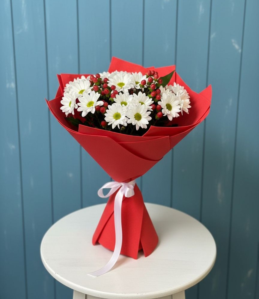 Букет цветов из: Хризантемы в Маришкино