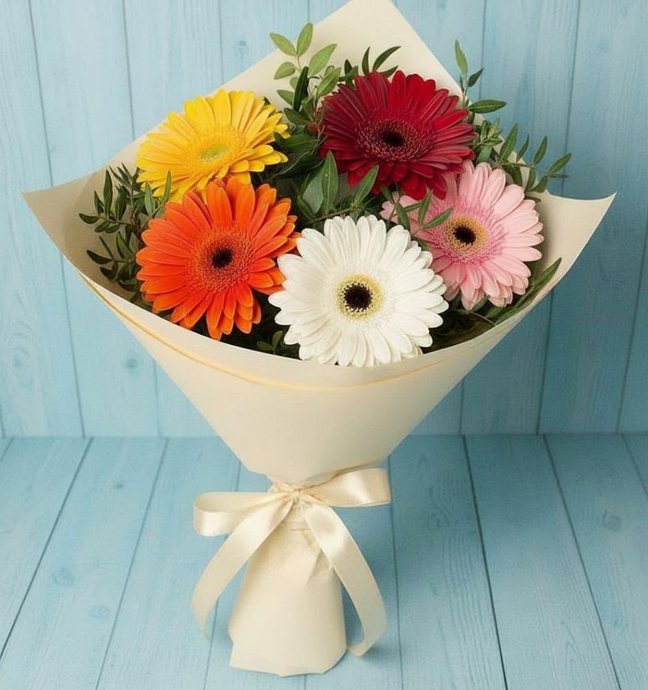 Букет цветов из: Герберы в Маришкино