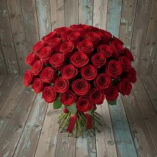 Букет 55 Красных роз Фридом #REPLACE_PRED# Маришкино