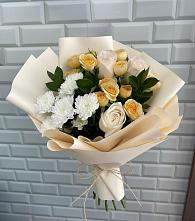 Букет цветов из:  Розы и Хризантемы #REPLACE_PRED# Маришкино