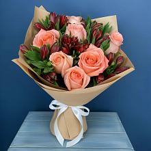 Букет цветов из:  Розы и Альстромерии #REPLACE_PRED# Маришкино