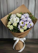 Букет цветов из:  Хризантемы и Розы в Маришкино
