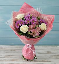 Букет цветов из:  Герберы #REPLACE_PRED# Маришкино