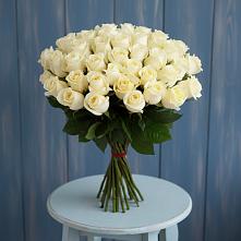 Букет 51 Белая роза Эдлесс Лав в Маришкино