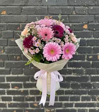 Букет цветов из:  Герберы и Хризантемы в Маришкино