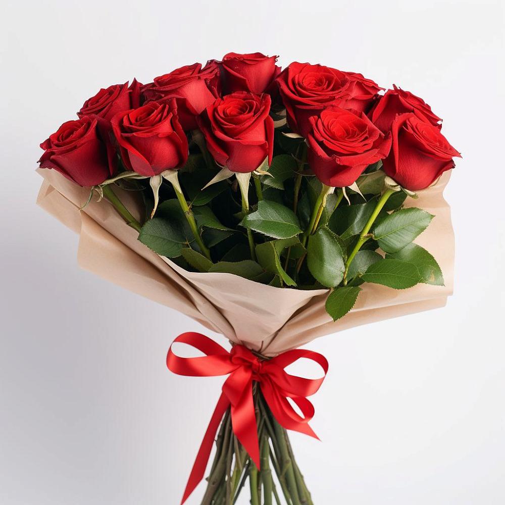 Букет 11 Красных роз Эдлесс Лав в Маришкино
